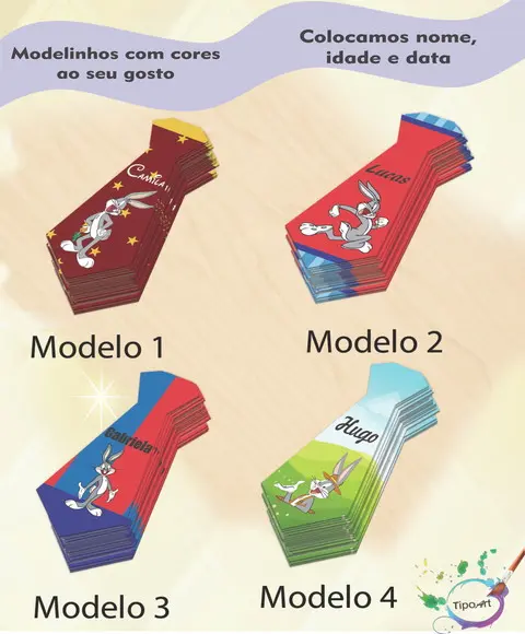 Adesivo(formato Gravata)-pernalonga