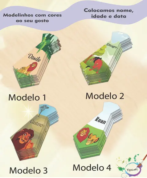 Adesivo(formato Gravata)-rei Leão