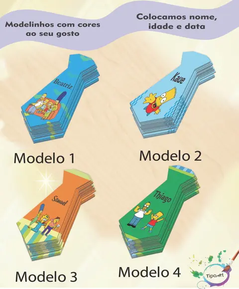 Adesivo(formato Gravata)-simpson