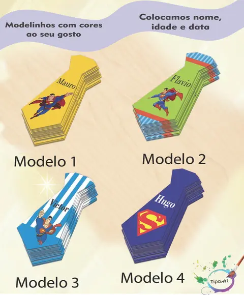Adesivo(formato Gravata)-super Homem