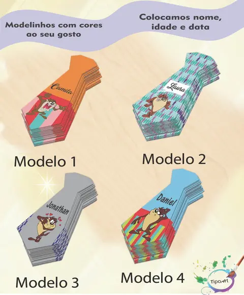 Adesivo(formato Gravata)-taz Mania
