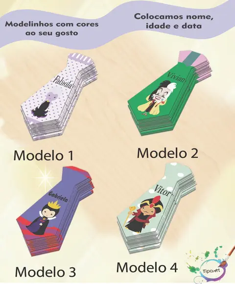 Adesivo(formato Gravata)-vilões