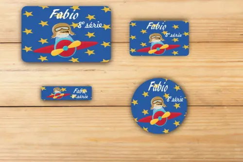 Adesivos Escolar -aviador-mod 4
