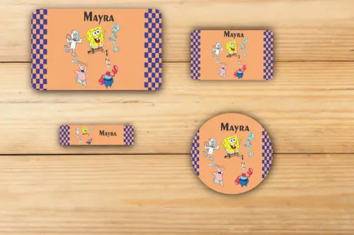 Adesivos Escolar -bob Esponja-mod 2