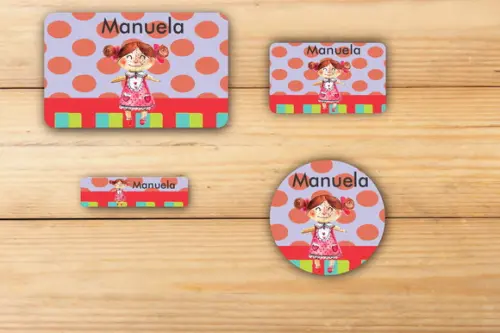 Adesivos Escolar -boneca-mod 3