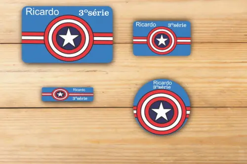 Adesivos Escolar -capitão America-mod 2