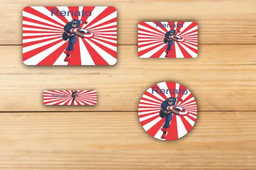 Adesivos Escolar -capitão America-mod 3
