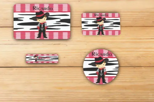 Adesivos Escolar -cowboy-mod 4
