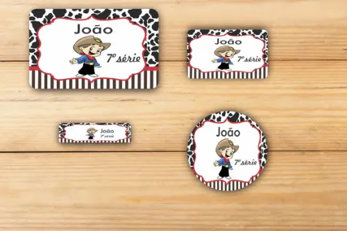 Adesivos Escolar -cowboy-mod 1