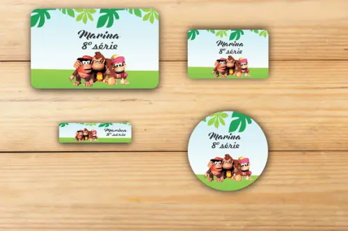 Adesivos Escolar -donkey Kong-mod 3