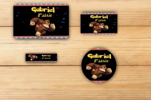 Adesivos Escolar -donkey Kong-mod 4