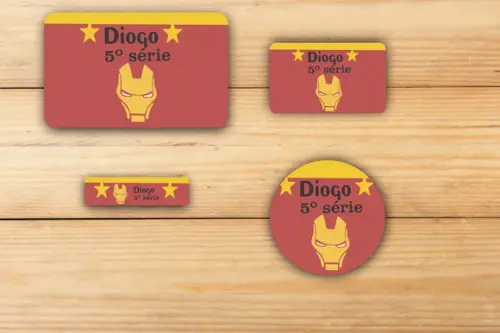 Adesivos Escolar -homem de Ferro-mod 2
