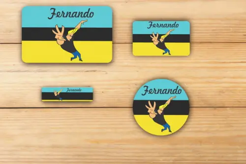 Adesivos Escolar -johnny Bravo-mod 1
