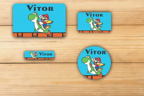 Adesivos Escolar -mario Bros-mod 2