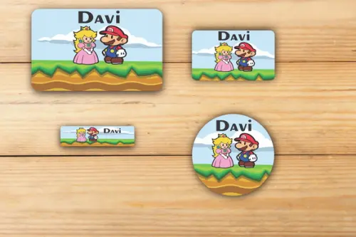 Adesivos Escolar -mario Bros-mod 3