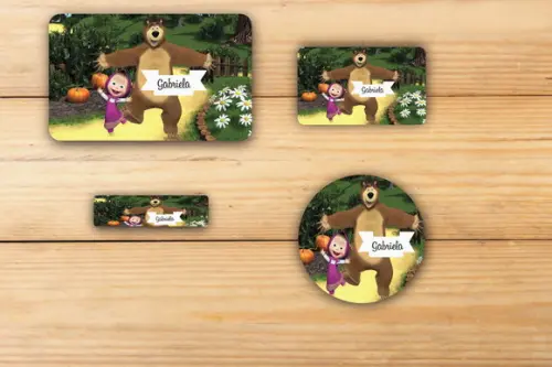 Adesivos Escolar -masha-mod 2