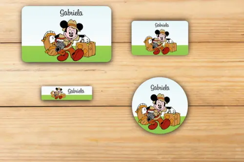 Adesivos Escolar -mickey Safari-mod 2