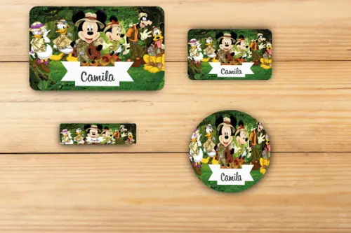 Adesivos Escolar -mickey Safari-mod 1