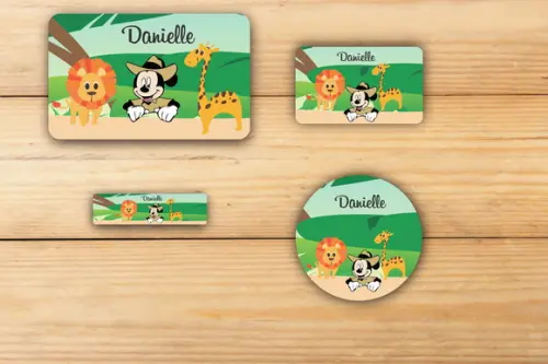Adesivos Escolar -mickey Safari-mod 3