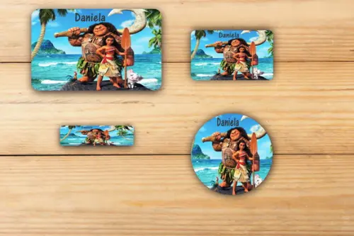 Adesivos Escolar -moana e Mauí Mod 3