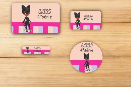 Adesivos Escolar -mulher Gato-mod 1