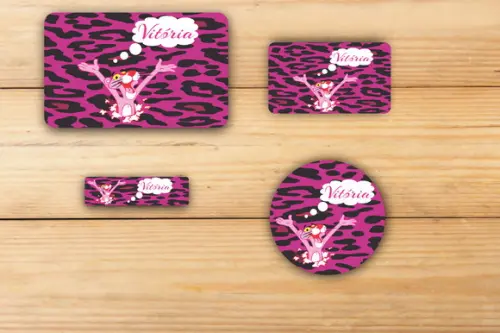 Adesivos Escolar -pantera Cor de Rosa-mod 1