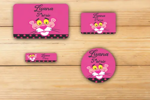 Adesivos Escolar -pantera Cor de Rosa-mod 2