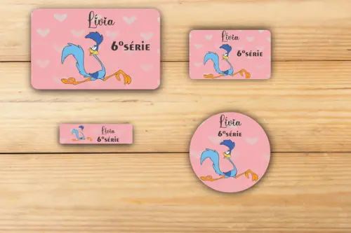 Adesivos Escolar -papaleguas-mod 1