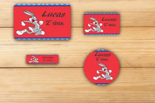 Adesivos Escolar -pernalonga-mod 2