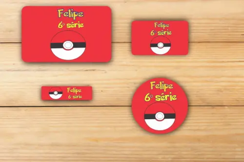 Adesivos Escolar -pokemon Mod 4