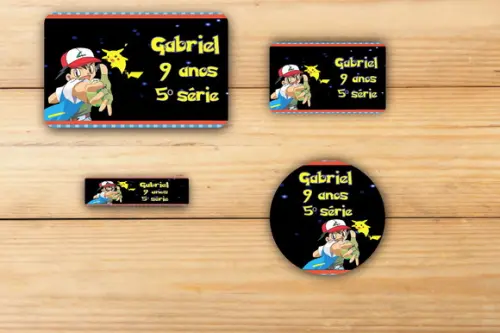 Adesivos Escolar -pokemon Mod 2