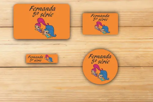 Adesivos Escolar -shimmer Shine -mod 1