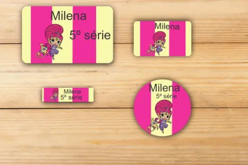 Adesivos Escolar -shimmer Shine -mod 3