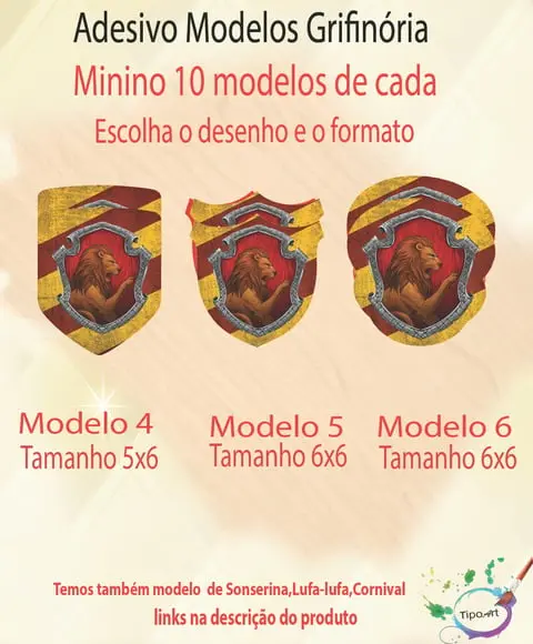 Adesivo- Formato Especial-grifinória