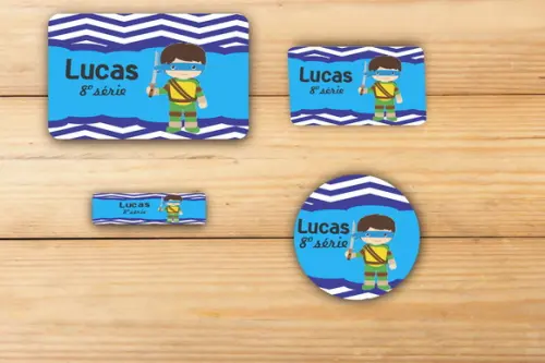 Adesivos Escolar -tartaruga Ninja-mod 4