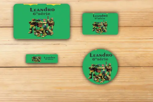 Adesivos Escolar -tartaruga Ninja-mod 3