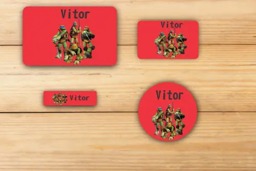 Adesivos Escolar -tartaruga Ninja-mod 2