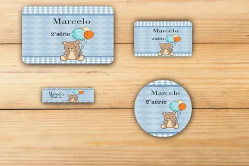 Adesivos Escolar -ursinho-mod 1