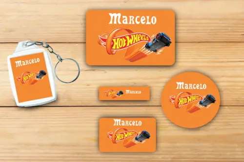 Adesivos Escolar + Chaveiro Acrilico-hot Whells Mod 2
