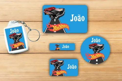 Adesivos Escolar + Chaveiro Acrilico-hot Whells Mod 4