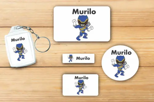 Adesivos Escolar + Chaveiro Acrilico-power Ranger Mod 4
