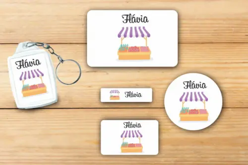 Adesivos Escolar + Chaveiro Acrilico-quitandinha Mod 4