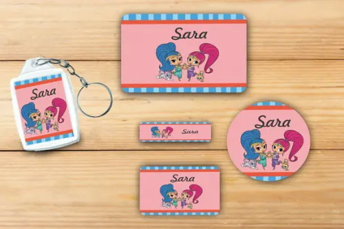 Adesivos Escolar + Chaveiro Acrilico-shimmer Shine-mod 2