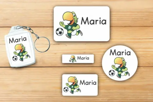 Adesivos Escolar + Chaveiro Acrilico-verdão Mod 3