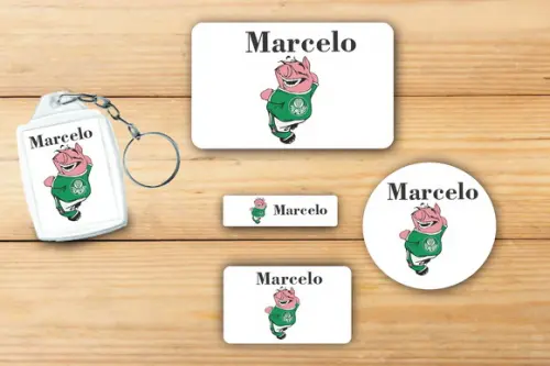 Adesivos Escolar + Chaveiro Acrilico-verdão Mod 4