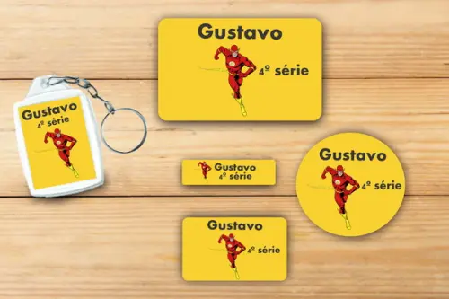 Adesivos Escolar+ Chaveiro Acrilico - Flash-mod 1