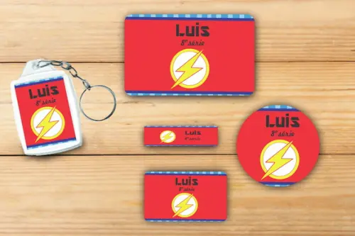 Adesivos Escolar+ Chaveiro Acrilico - Flash-mod 3