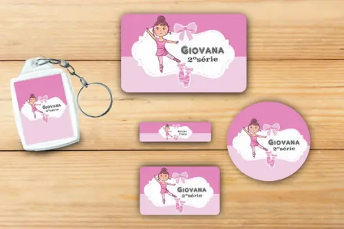 Adesivos Escolar+ Chaveiro Acrilico -bailarina-modelo 1
