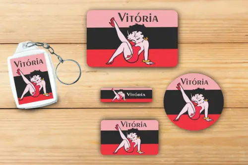 Adesivos Escolar+ Chaveiro Acrilico -betty Boop-mod 1