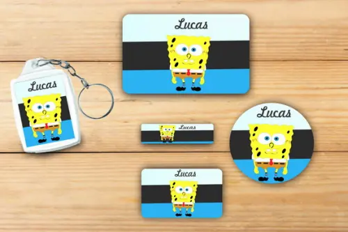 Adesivos Escolar+ Chaveiro Acrilico -bob Esponja-mod 1